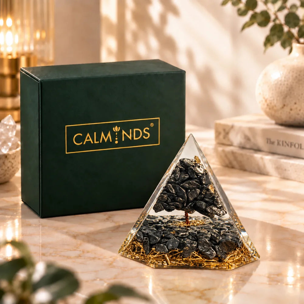 Pyrite Tree Orgonite Pyramid crystal décor