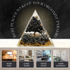 Pyrite Tree Orgonite Pyramid with golden pyrite design