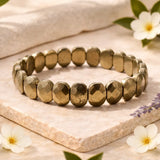 Natural Raw Pyrite Bracelet for Wealth - 100% Original Pyrite Stone