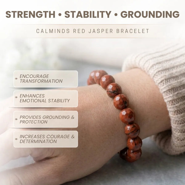 Red Jasper Crystal Bracelet - AAA Quality (10mm)