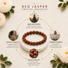 Red Jasper Crystal Bracelet for grounding and strength
