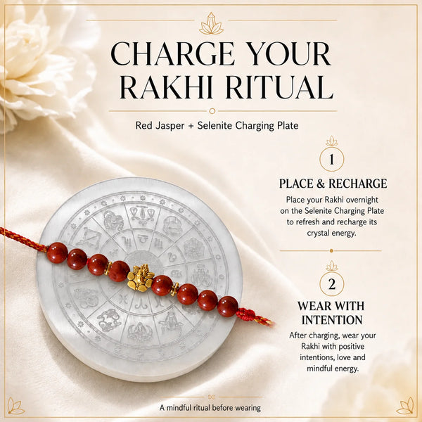 Red Jasper — Grounded Strength Ganesha Rakhi for Brother