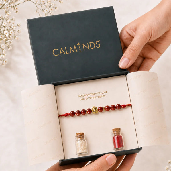 Red Jasper — Grounded Strength Ganesha Rakhi for Brother