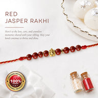 Red Jasper — Grounded Strength Ganesha Rakhi for Brother