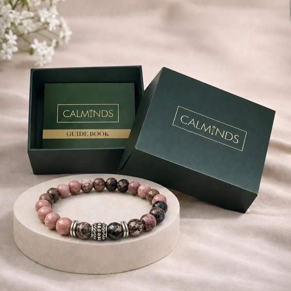 Rhodonite Healing Bracelet | Crystal For Forgiveness - (8mm)