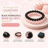 Black Tourmaline Stretchable Bracelet Without Charm, Approx. 8mm Beads – Calminds
