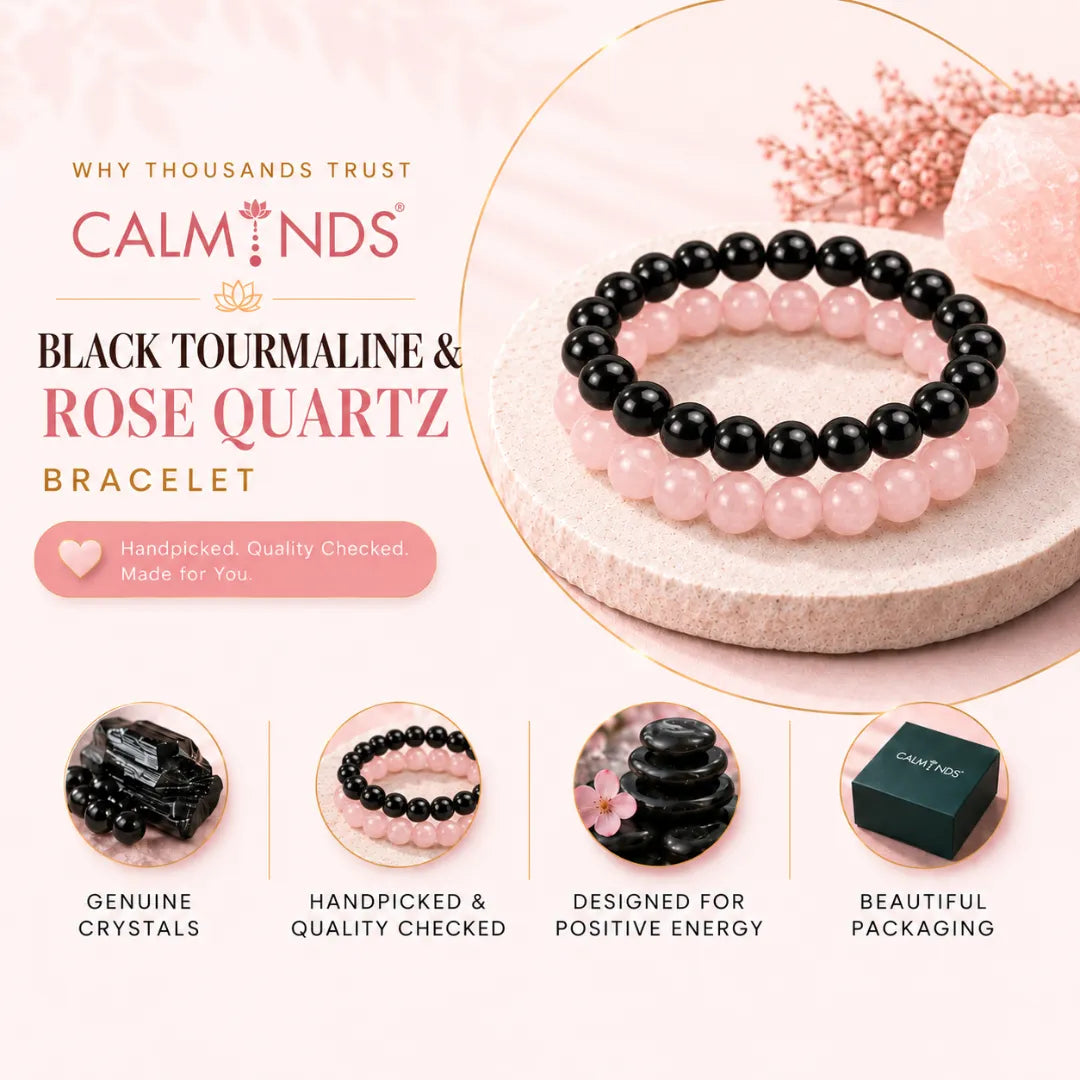 Black Tourmaline Stretchable Bracelet Without Charm, Approx. 8mm Beads – Calminds