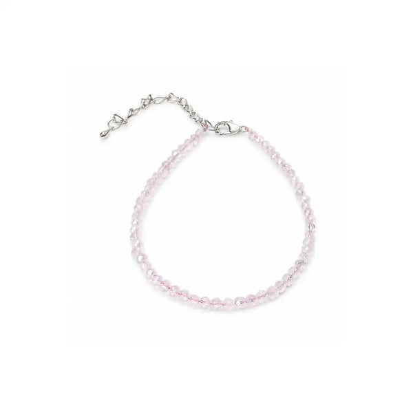 Natural Rose Quartz Crystal Anklet for Self-Love, Positive Energy & Everyday Style