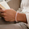Rose Quartz Crystal Bracelet worn on wrist, everyday styling