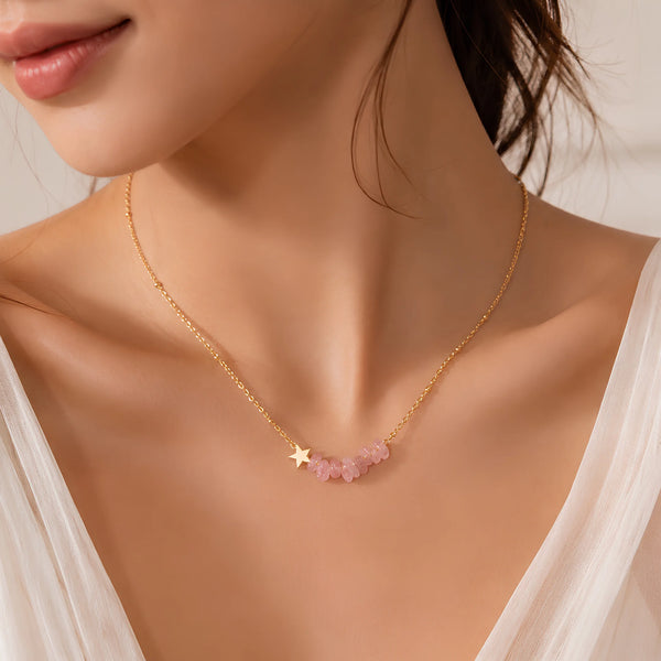 Rose Quartz Necklace for Love, Harmony & Emotional Balance
