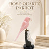 Rose Quartz Parrot crystal figurine for love and harmony