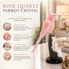 Rose Quartz Parrot figurine close-up detail