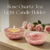 Rose Quartz Tea Light Candle Holder (Set of 2)