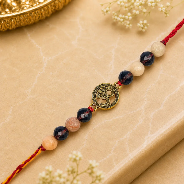 Sacred Glow Rakhi  – Positivity, Protection & Divine Connection