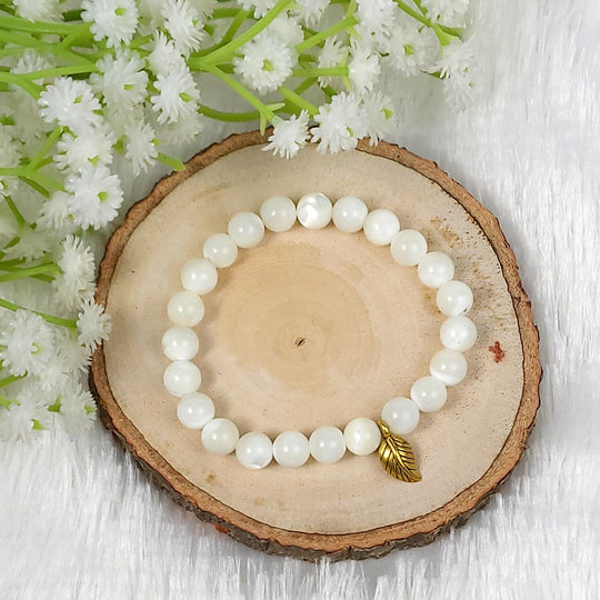 White color Selenite Bracelet by Calminds