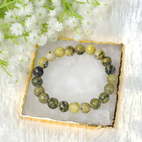 Natural 10 mm Serpentine Bracelet for Calmness & Inner Balance