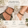 Smoky Quartz Bracelet – Leaf Charm Design worn on the wrist – Calminds
