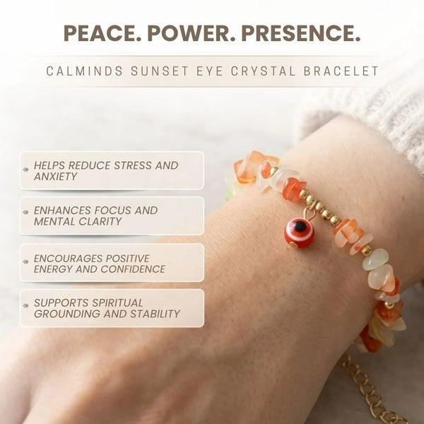 Sunset Evil Eye Chain Bracelet for Positivity & Protection