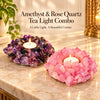 Amethyst and Rose Quartz Tea Light Combo by Calminds