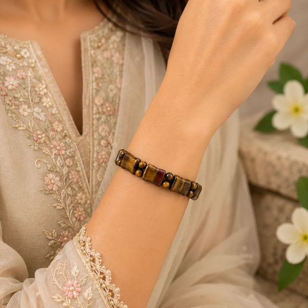 Tiger Eye Crystal Bracelet for Focus, Strength & Confidence