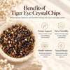 Tiger eye crystal chips in a pack