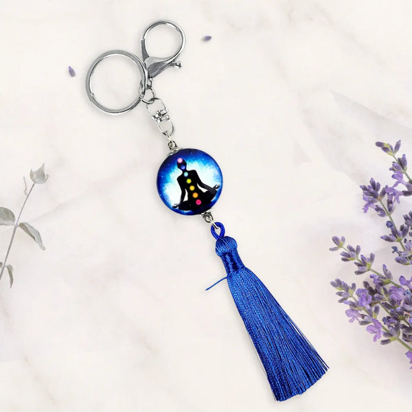 Yoga Evil Eye Keychain