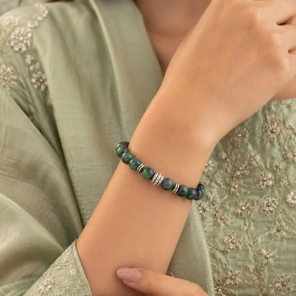 Zoisite Crystal Bracelet For Relaxation & Aura Calmness - (8mm)