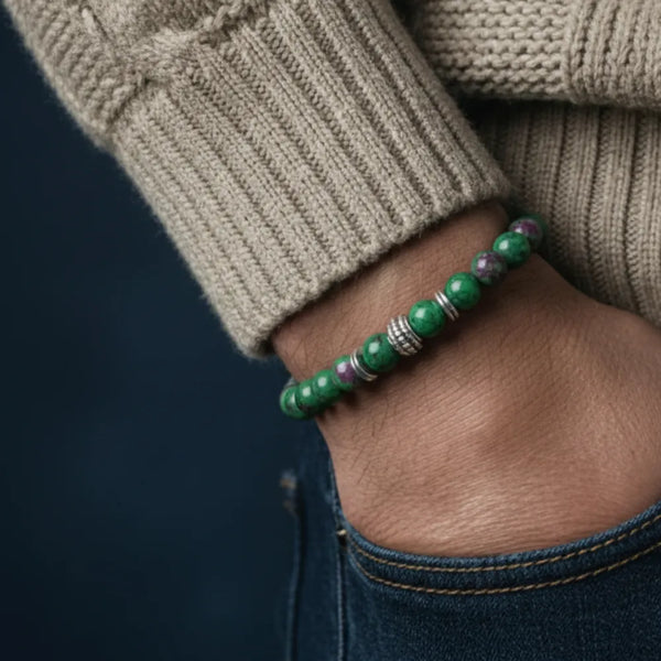 Zoisite Crystal Bracelet For Relaxation & Aura Calmness - (8mm)