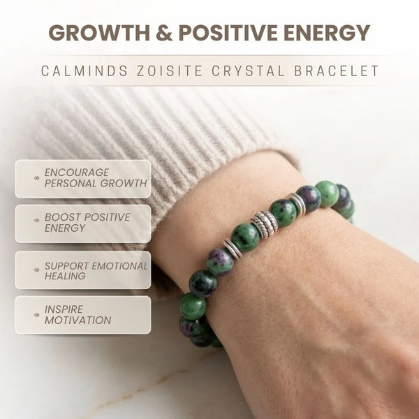Zoisite Crystal Bracelet For Relaxation & Aura Calmness - (8mm)