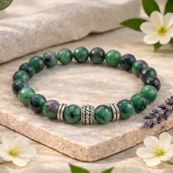 Zoisite Crystal Bracelet For Relaxation & Aura Calmness - (8mm)