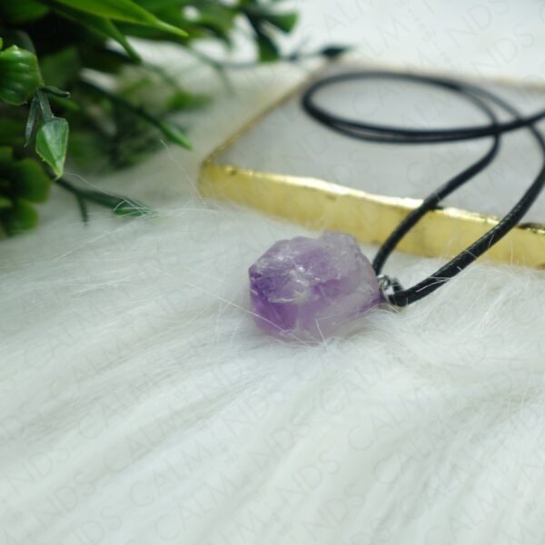 Amethyst Raw Crystal Pendant 1 R